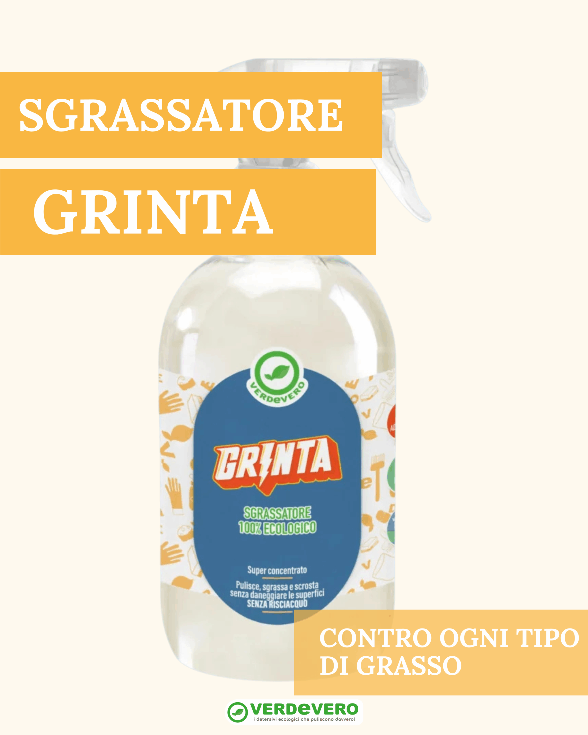 Sgrassatore detersivo ecologico - GRINTA 500ml - immagine 3