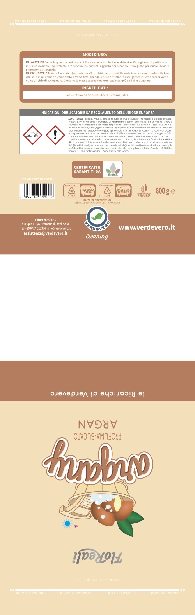 Profuma bucato in confezione ricarica - ARGANY 800 gr - immagine 2