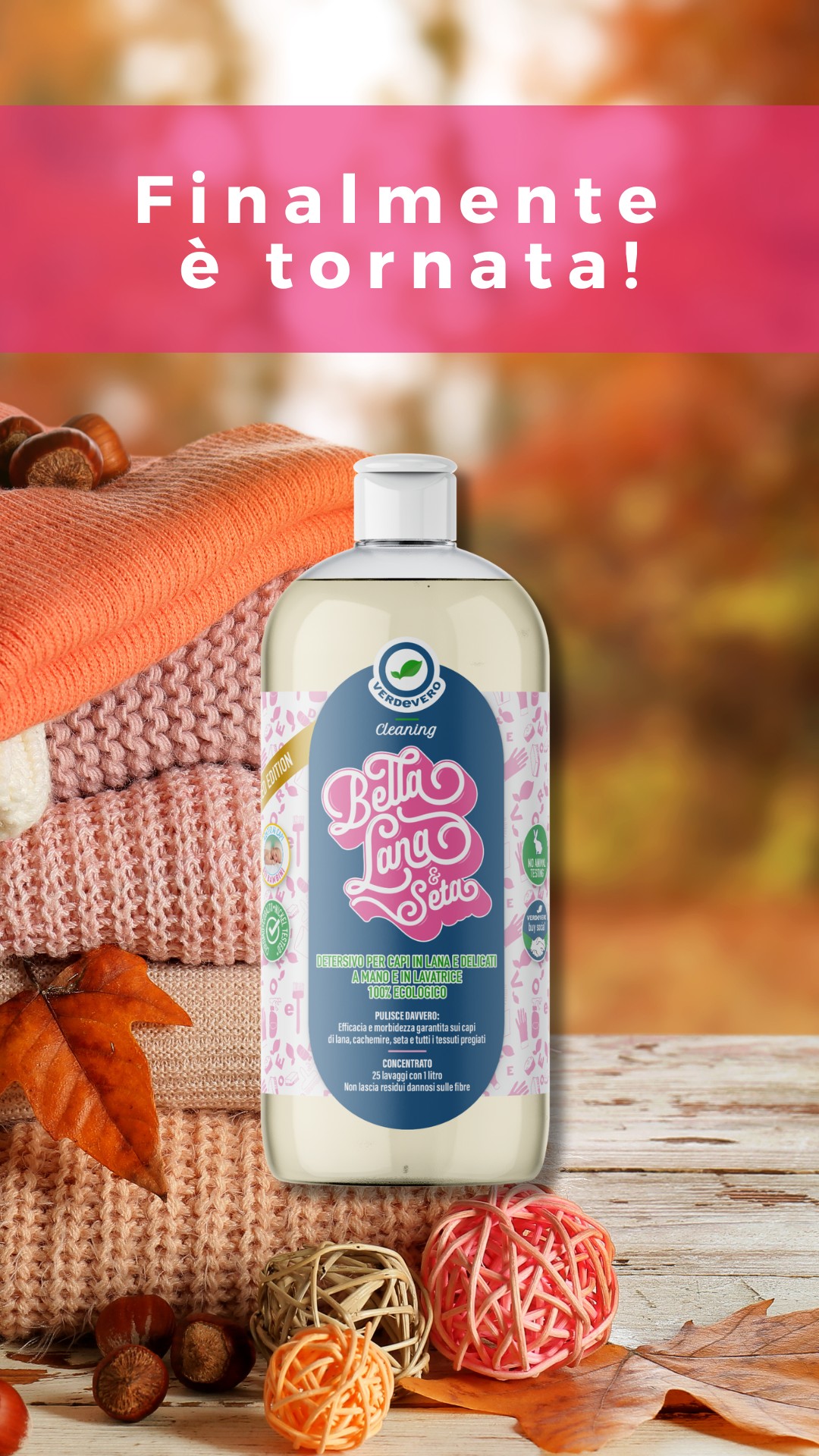 BELLALANA & SETA Detersivo ecologico per delicati, lana e seta 1000ml - immagine 5