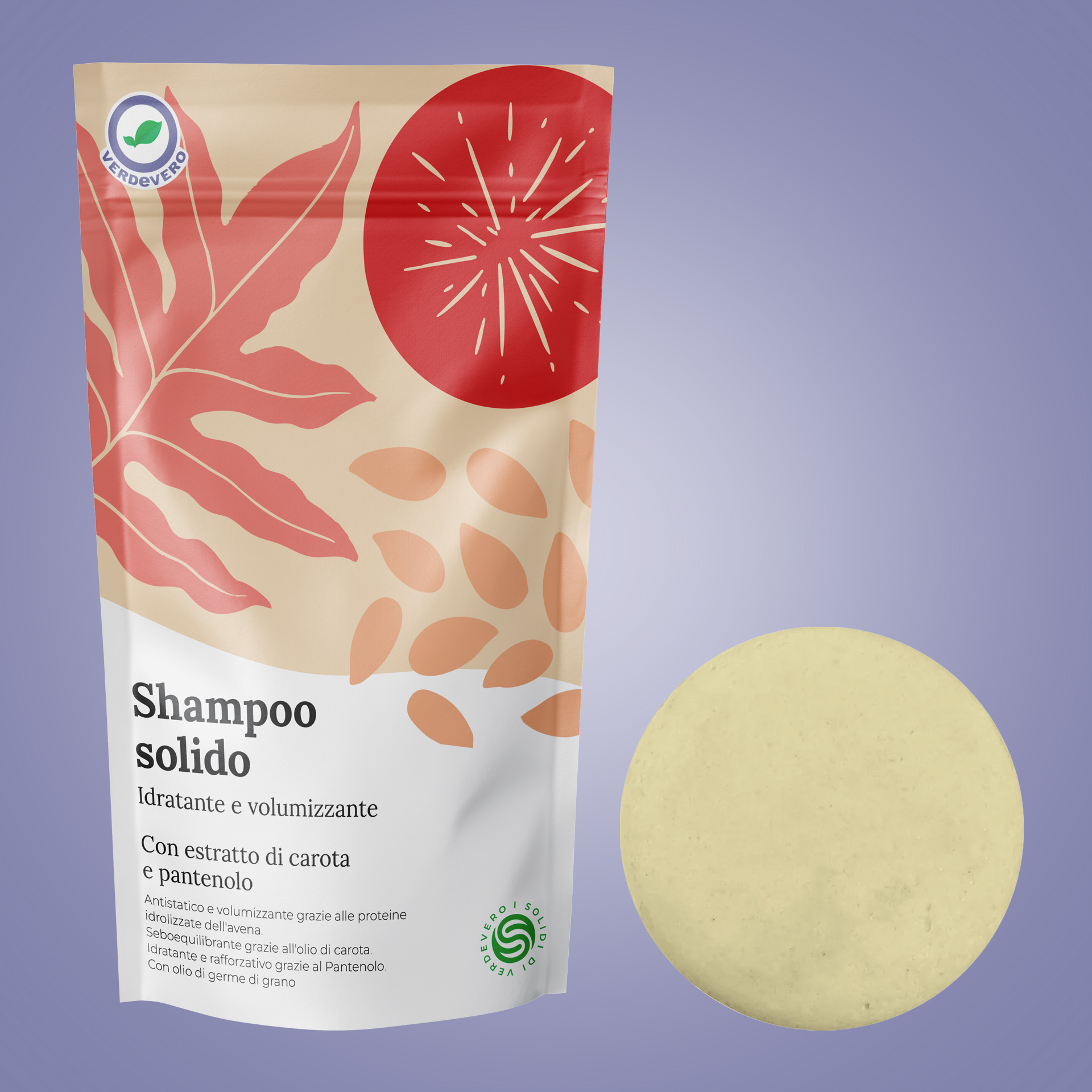 Shampoo solido ecologico, zero sprechi, zero plastica